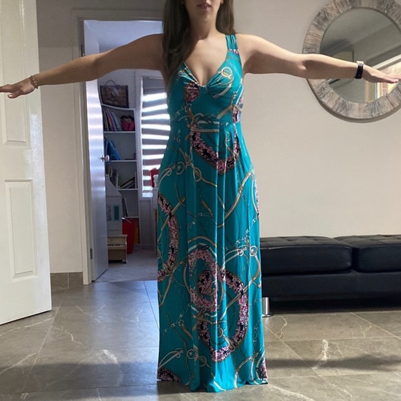Caroline Morgan Dresses & Skirts - CAROLINE MORGAN Size 10 Maxi Dress In Excellent Cond TEAL